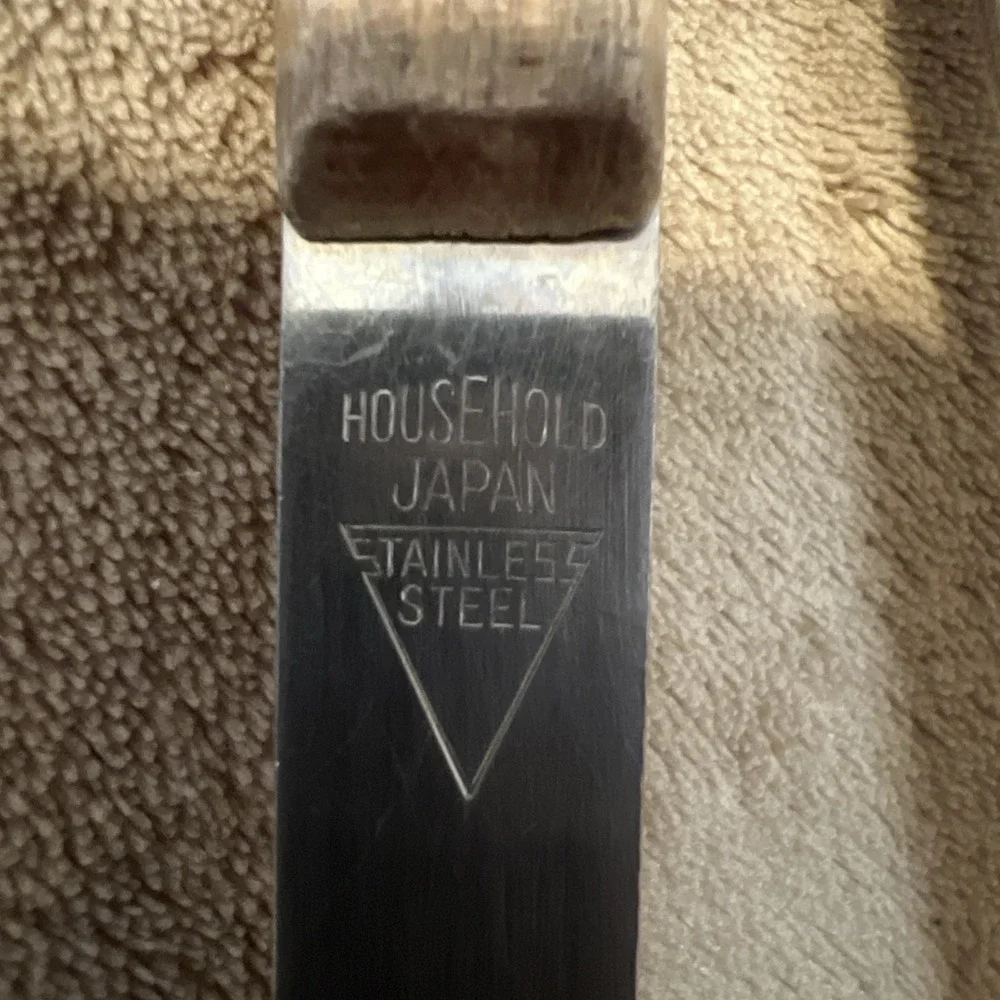 Vintage Household Japan Stainless Steel‎ Serving Spoons Wood Handle